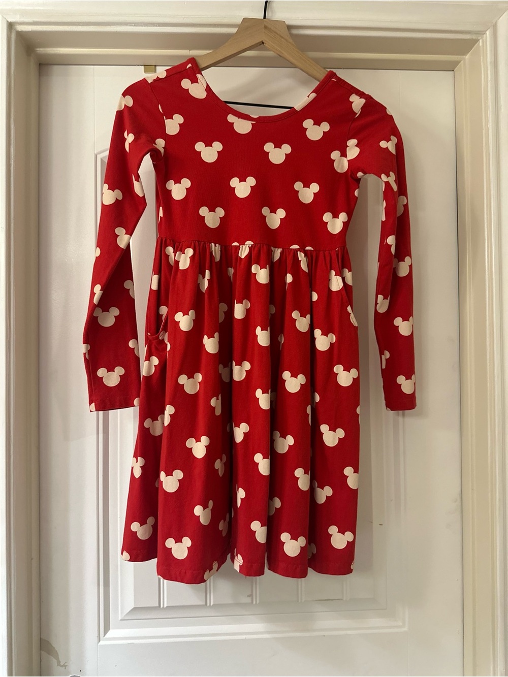 Hanna Anderson Red Disney Mickey Mouse Skater Dress
Size 10 euc